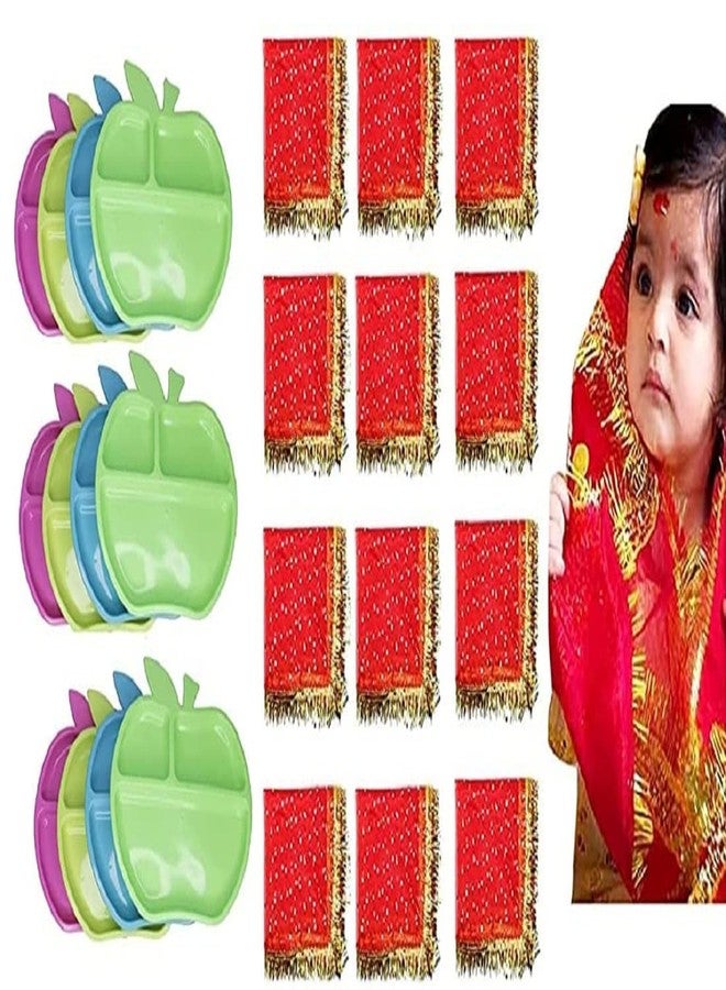 غلان مجموعة هدايا GLAN Kanya Pujan للأطفال، هدايا تذكارية، هدايا Kanjak للفتيات/مجموعة هدايا تذكارية لمهرجان نافراتري، مجموعة متعددة الألوان (مجموعة-1) - Image 1